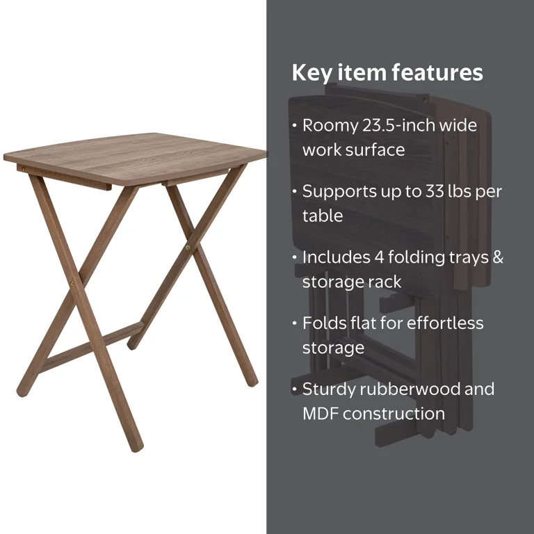 Free Shipping! Mainstays Indoor XL Folding Oversized Tray Table