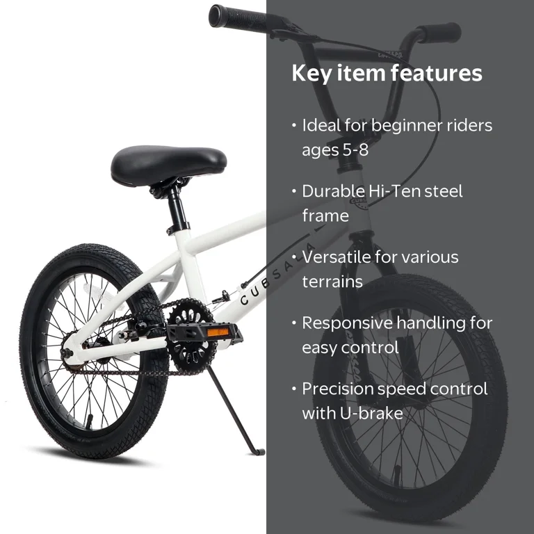 Cubsala Crossea 18 in Freestyle BMX Kids Bike for Age 5-8 Years