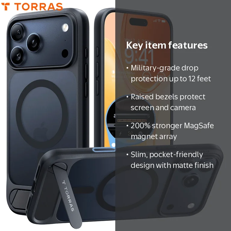 TORRAS, iPhone 17 Pro Case, MagSafe Compatible, Drop Protection