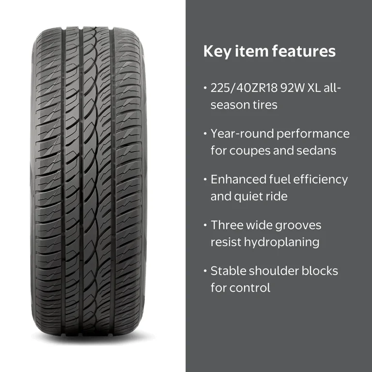 Groundspeed Voyager HP 225/40R18 XL A/S High Performance Tire for
