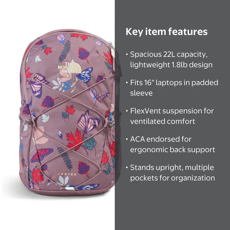 north face backpack women's jester ii The Everyday Laptop Backpack, Ashen Purp/Blk, OSFA and the padded laptop sleeve protects laptops from bumps and falls The North Face Gray Jester