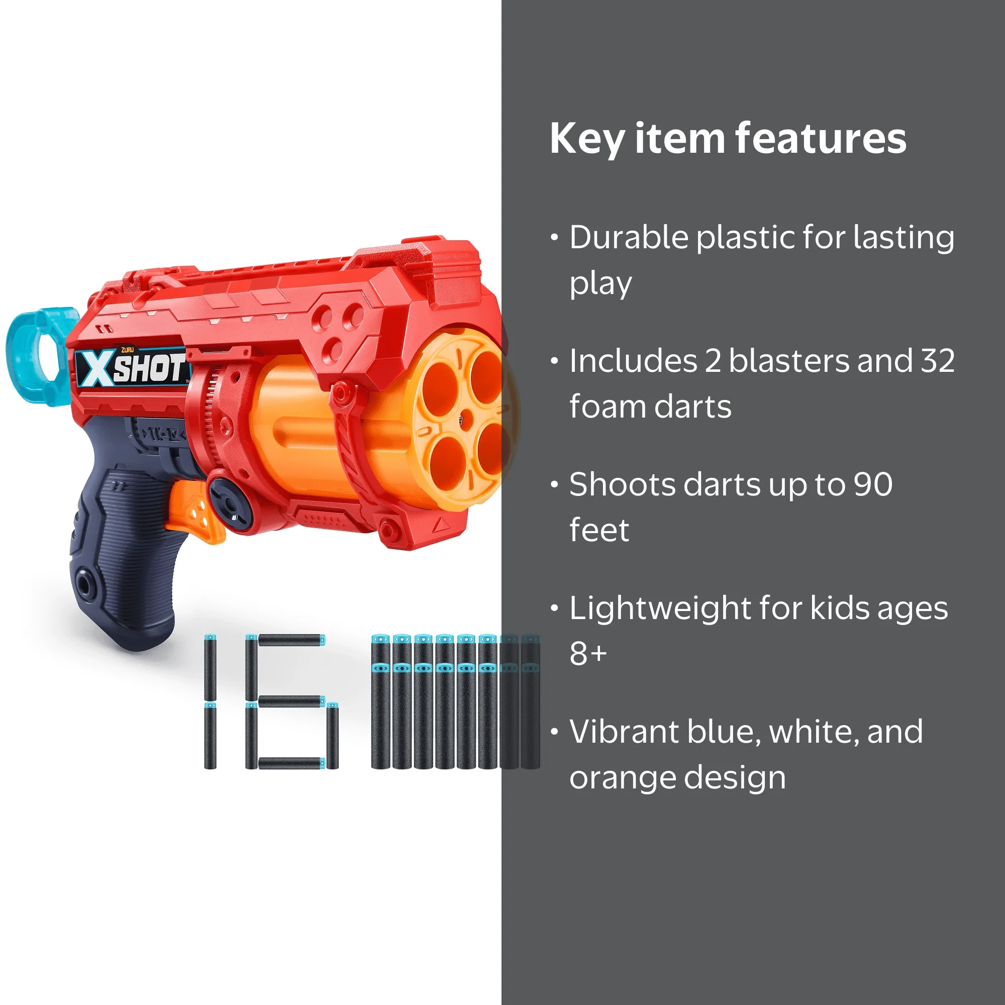 ZURU Foam Dart Blaster - X-Shot Excel Fury 4 (16 Darts) - Walmart.com