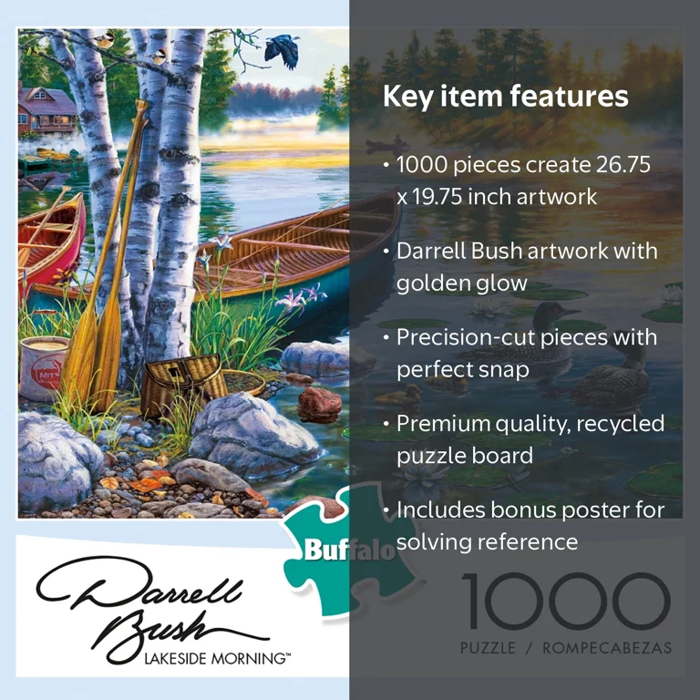 Buffalo Games - Darrell Bush - Lakeside Morning - 1000 Piece
