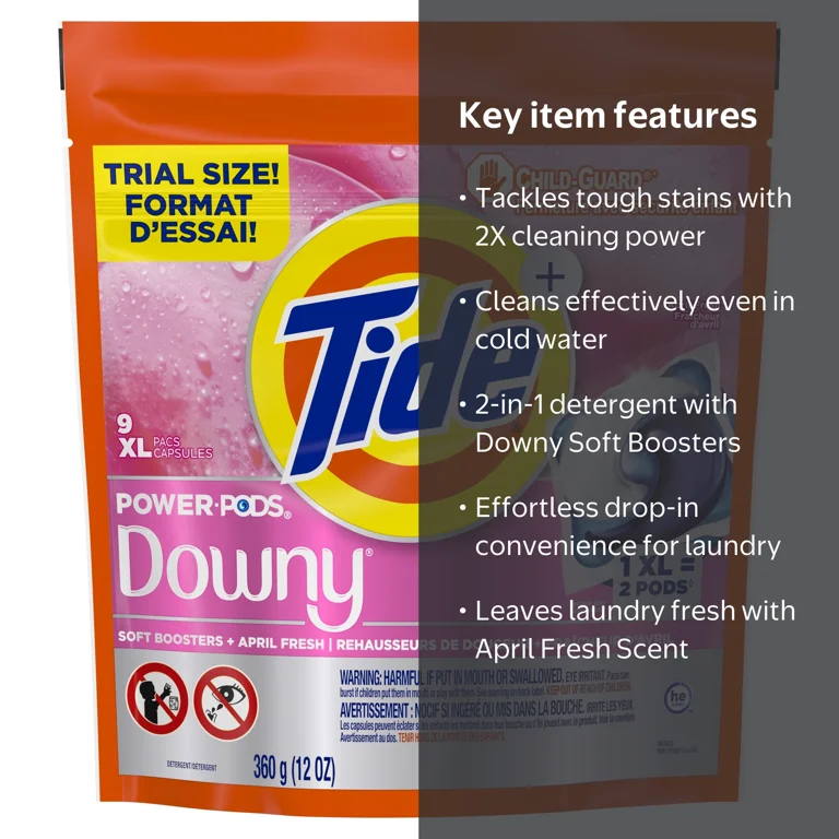 Tide Power PODS with Downy Soft Boosters Laundry Detergent Pacs