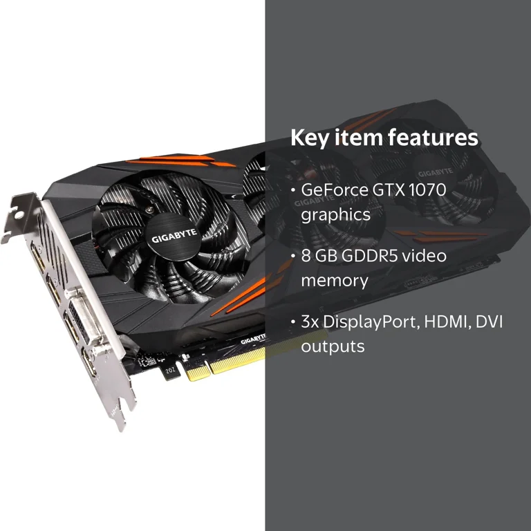 Gigabyte NVIDIA GeForce GTX 1070 Graphic Card, 8 GB GDDR5