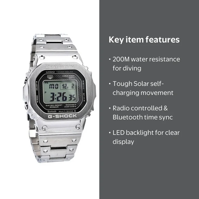 Casio G-Shock Digital Smartphone Link Full Metal Tough Solar GMW