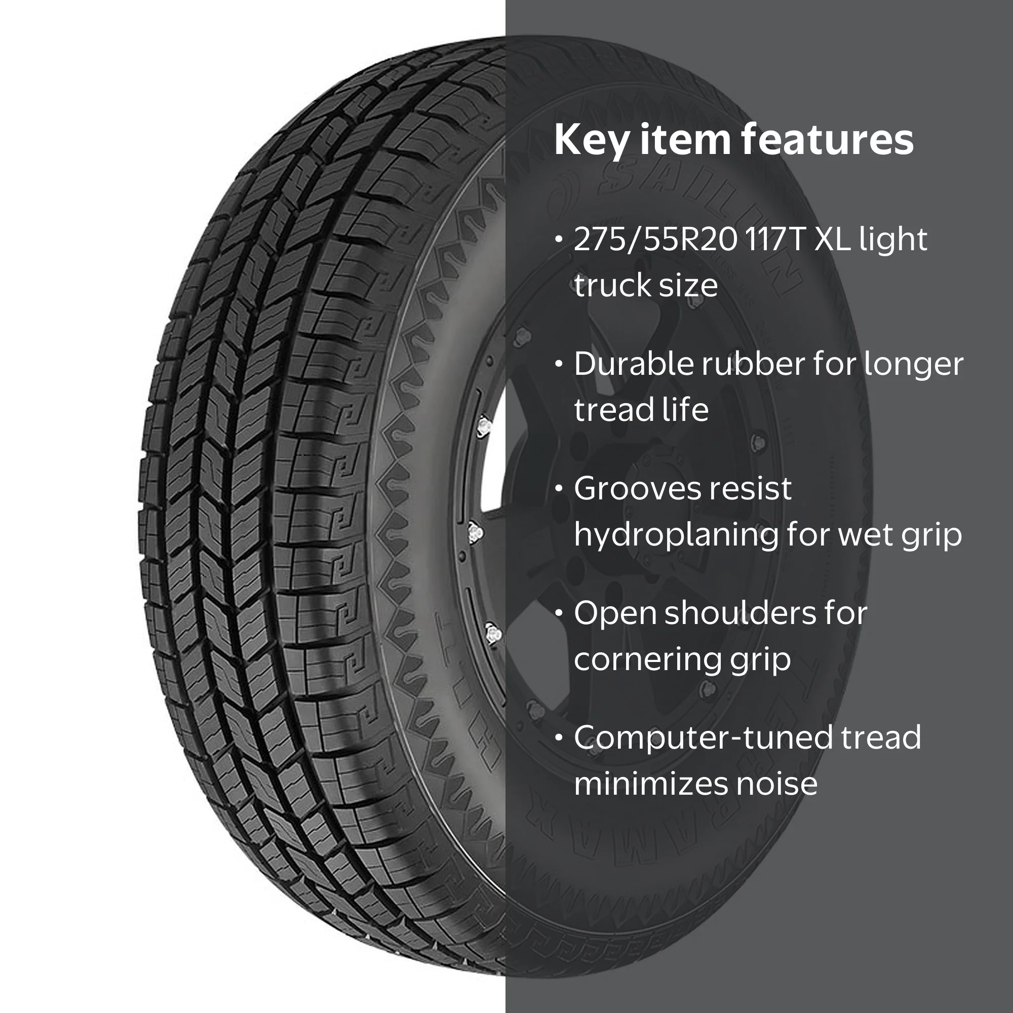 Sailun Terramax HLT All Season Light Truck Tire, 275/55R20 117T XL