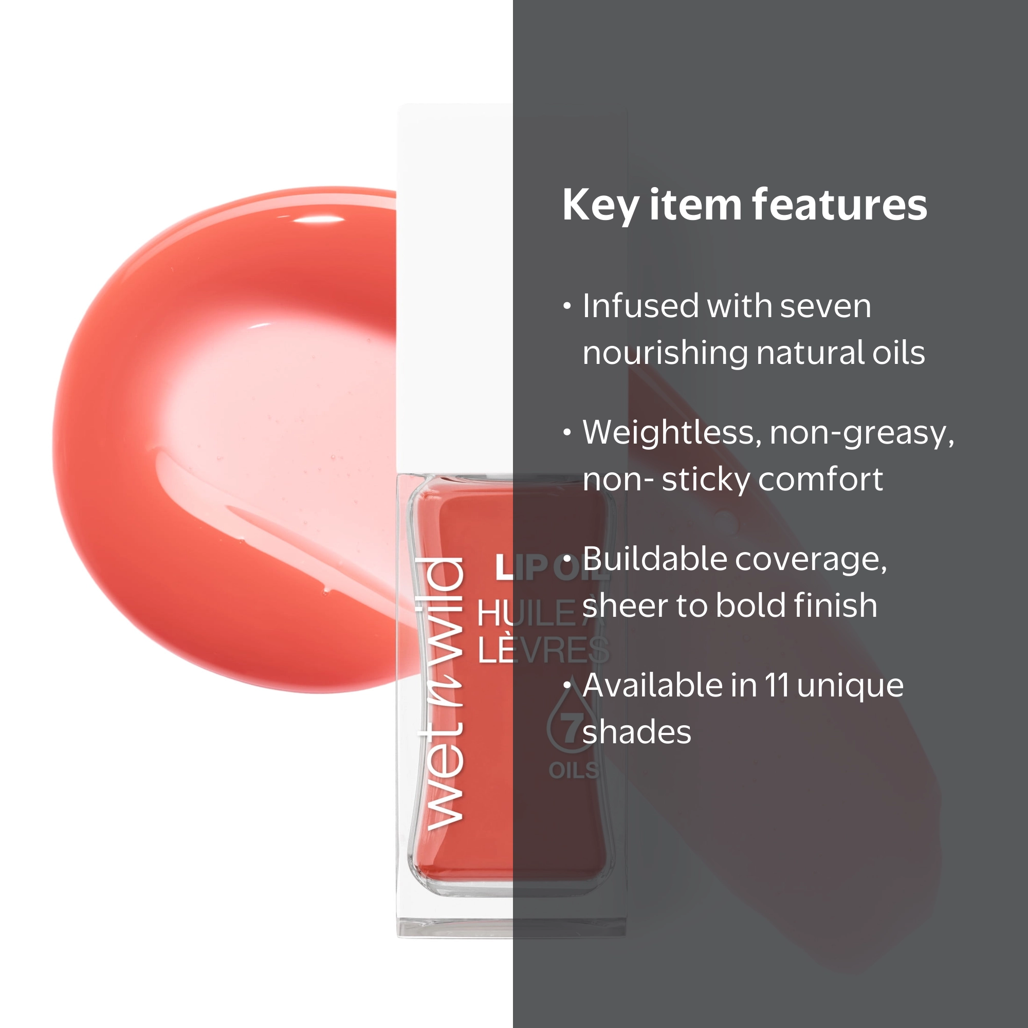 wet n wild Lip Gloss Oil Cedar Rose 0.15 fl oz Hydrating Shine and