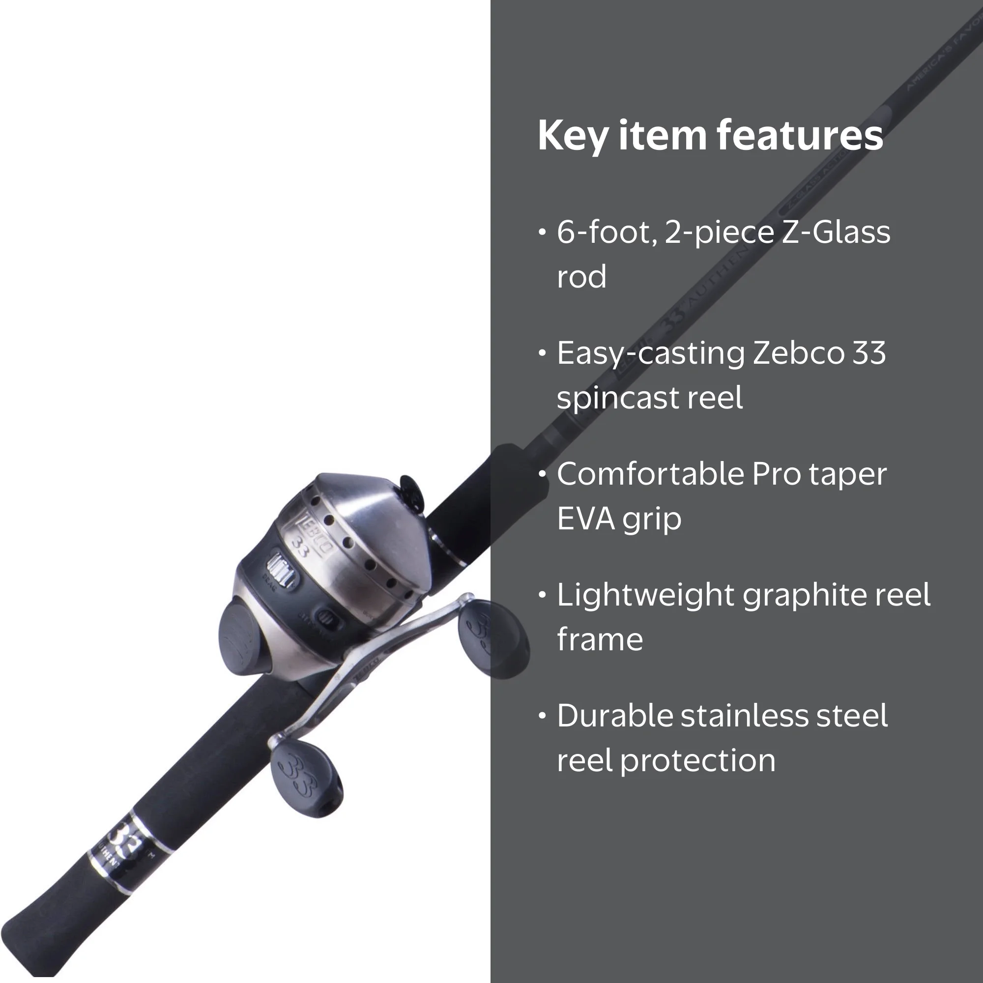 Zebco 33 Spincast Fishing Rod and Reel Combo - Walmart.com
