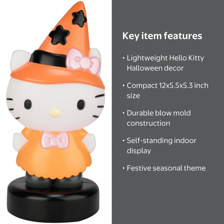 Halloween Blow Mold Decor Hello Kitty in Orange Costume Sanrio