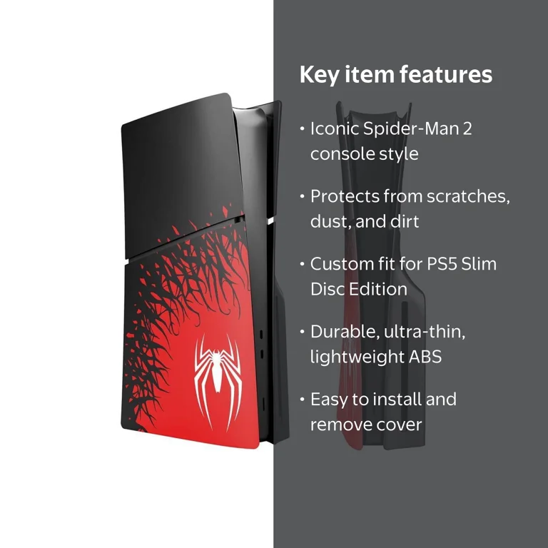 Werleo Faceplate for PS5 Slim Disc Edition, Spider Man 2 Cover