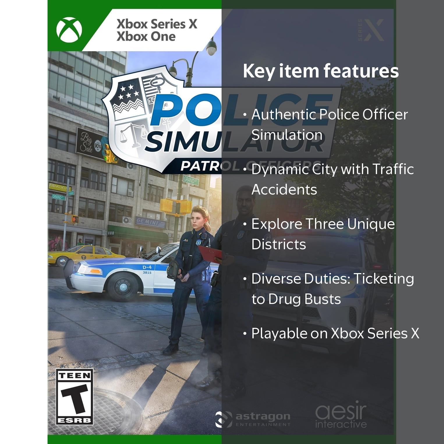POLICE SIMULATOR PATROL OFFICERS 北米版　新品 Police Simulator: Patrol Officers - Xbox Series X with Dynamic