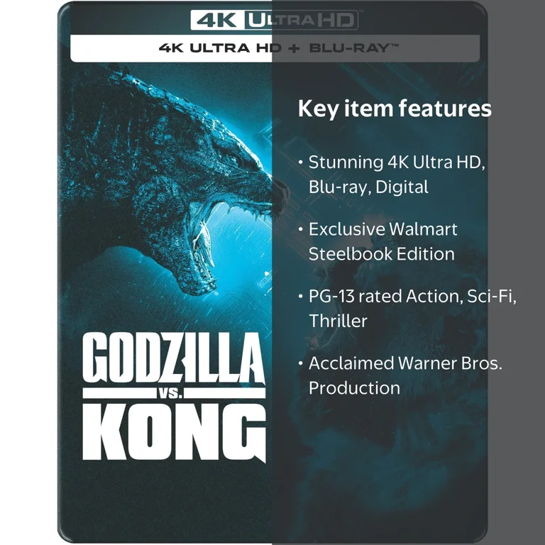 Godzilla vs. Kong (Walmart Exclusive) (Steelbook) (4K Ultra HD +