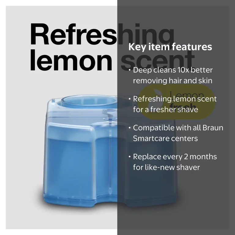 Braun Clean & Renew Refill Cartridges CCR, Lemon Fresh