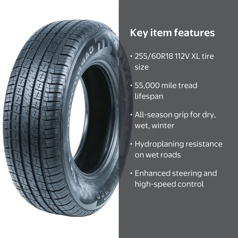 Evoluxx, Passenger Tire, 255/60R18, All Season, 55K Mile - Walmart.com