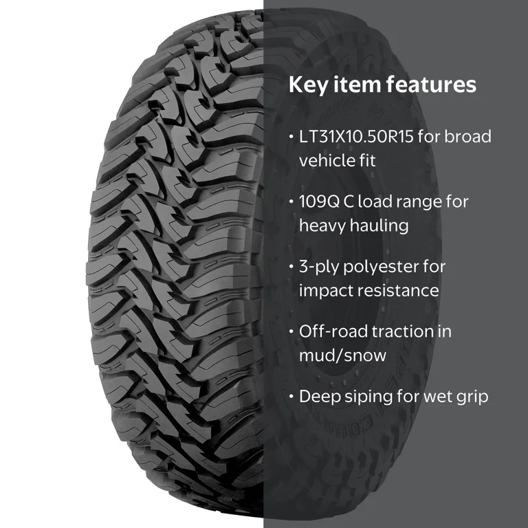 Toyo Open Country M/T All-Season Light Truck Tire for Enhanced