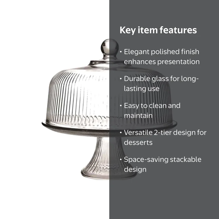 Anchor Hocking, Glass 2-Tier Cake Set, 2 Count, Polished - Walmart.com