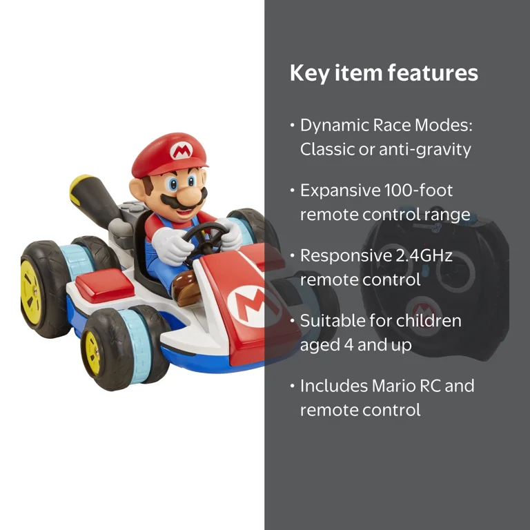 Nintendo Super Mario Mini Radio Control Kart with Mario RC