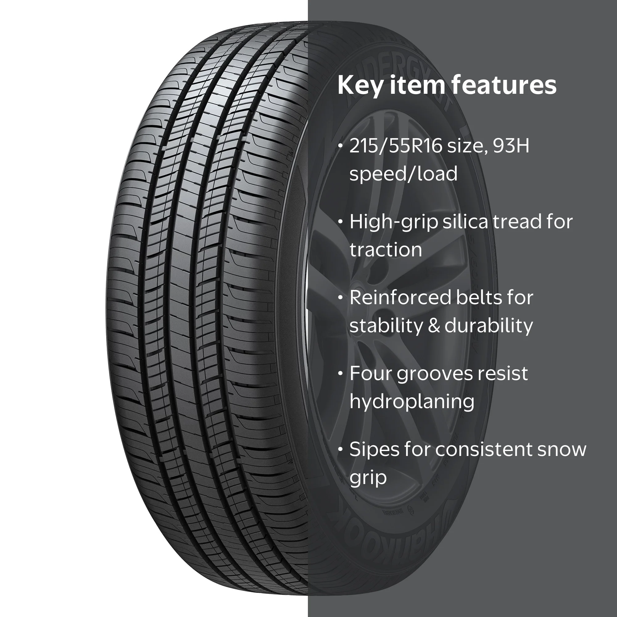 Hankook Kinergy GT H436 All-Season Passenger Tire 215/55R16 93H