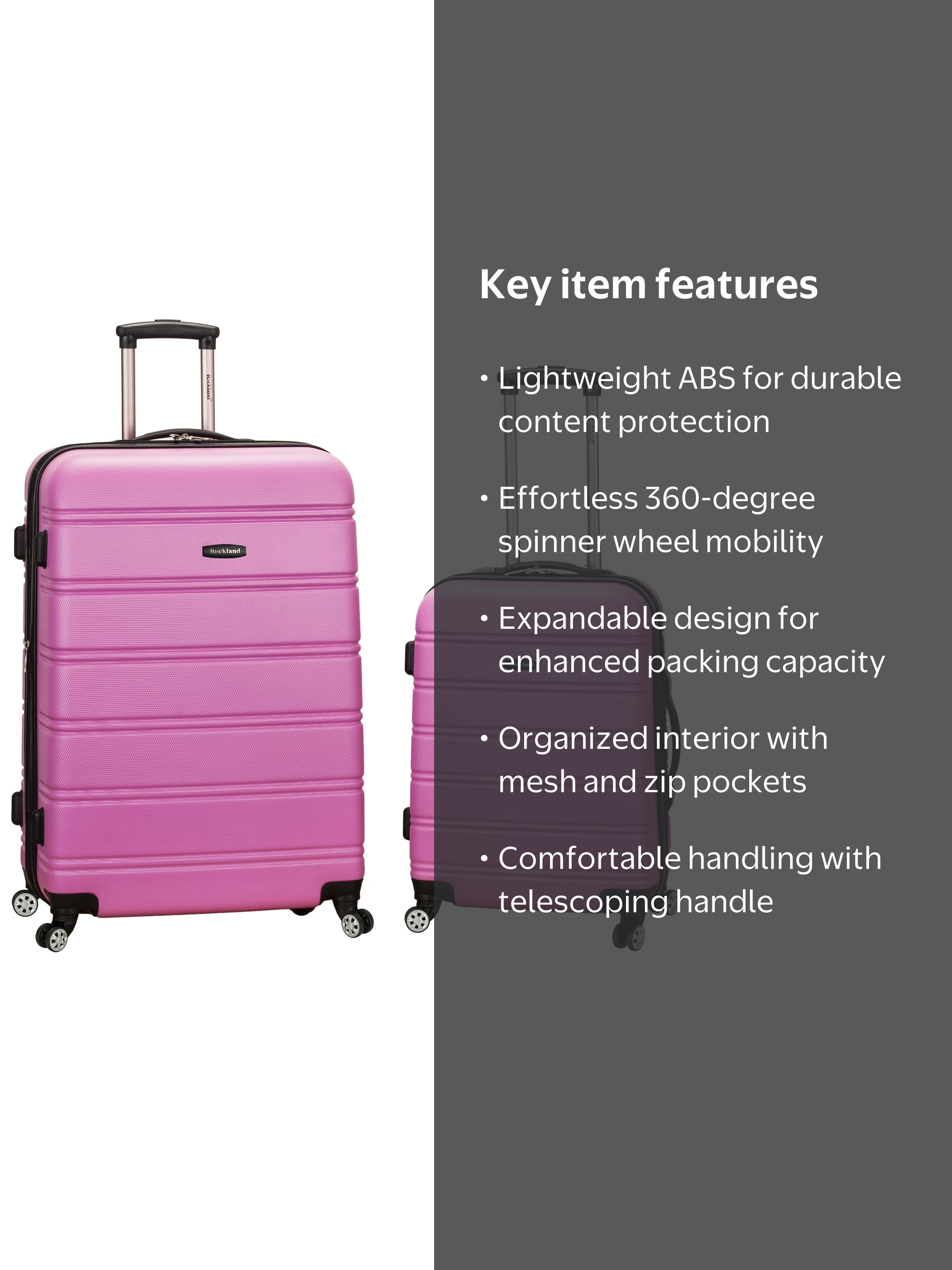 Rockland Melbourne 2 Piece Hardside Spinner Luggage Set - Walmart.com
