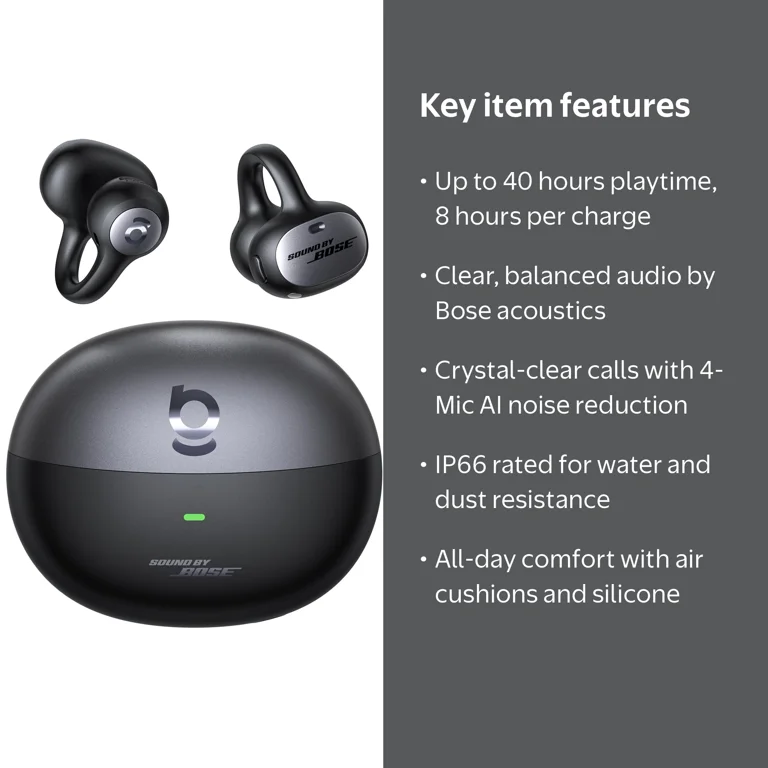 Baseus Inspire XC1 Open-Ear Clip Earbuds, Dolby Audio, Waterproof