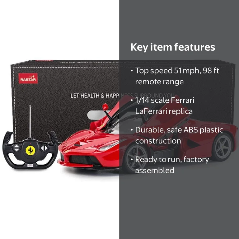 Ferrari LaFerrari RC Car | 1/14 Scale Radio Remote Control Toy Car