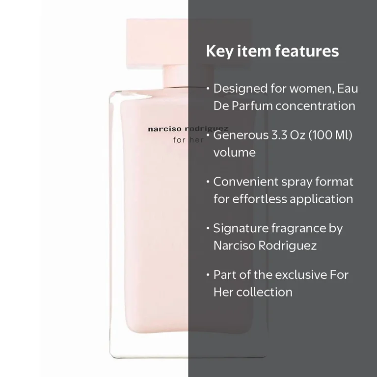Narciso Rodriguez, Eau De Parfum Spray, 3.3 Oz, For Her, Women