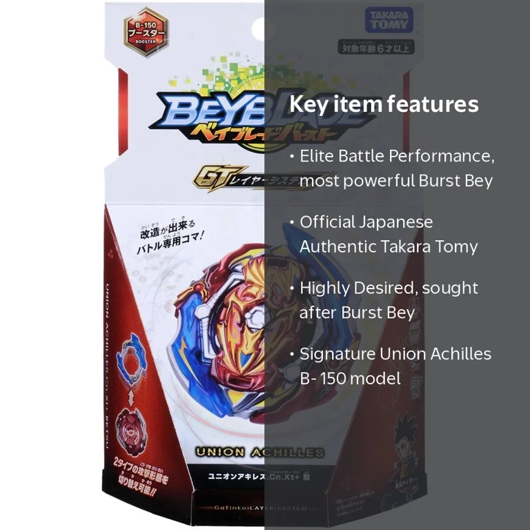 TAKARA TOMY Union Achilles .Cn.Xt+ Gatinko Burst Rise GT Beyblade