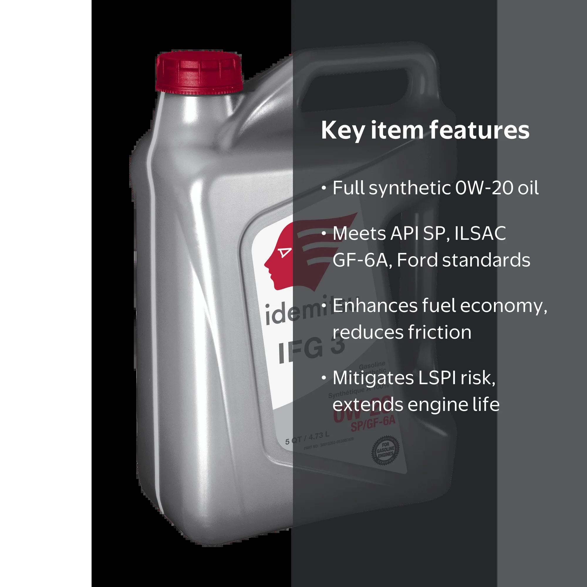Automotive Idemitsu 0W-20 Full Synthetic Oil - 5 Quart, Engine Car