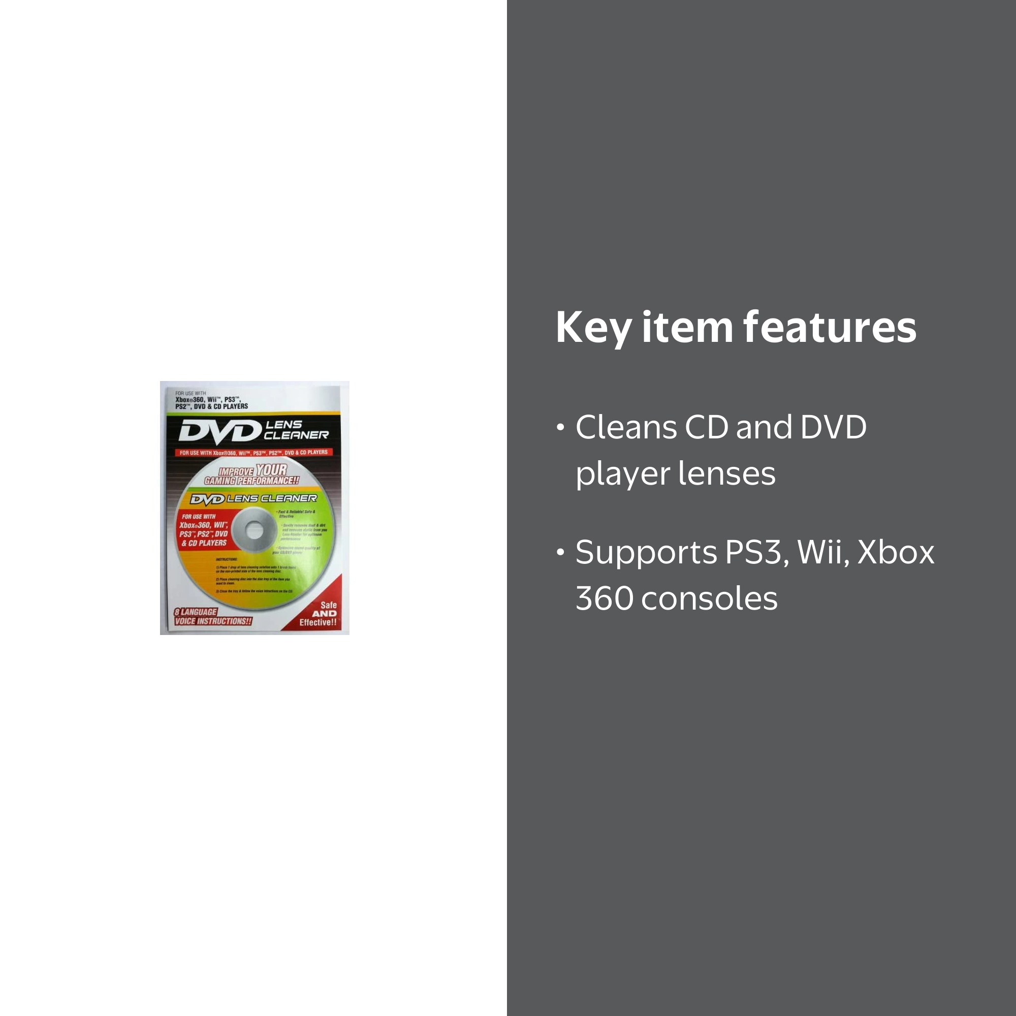 Playtech PS3 Wii Xbox 360 CD DVD Lens Cleaner Brand New Factory