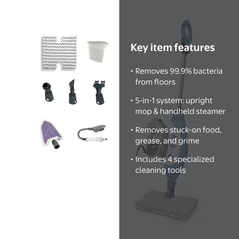 Shark Lift-Away 5-in-1 Steam Mop, Corded, Detachable Handheld