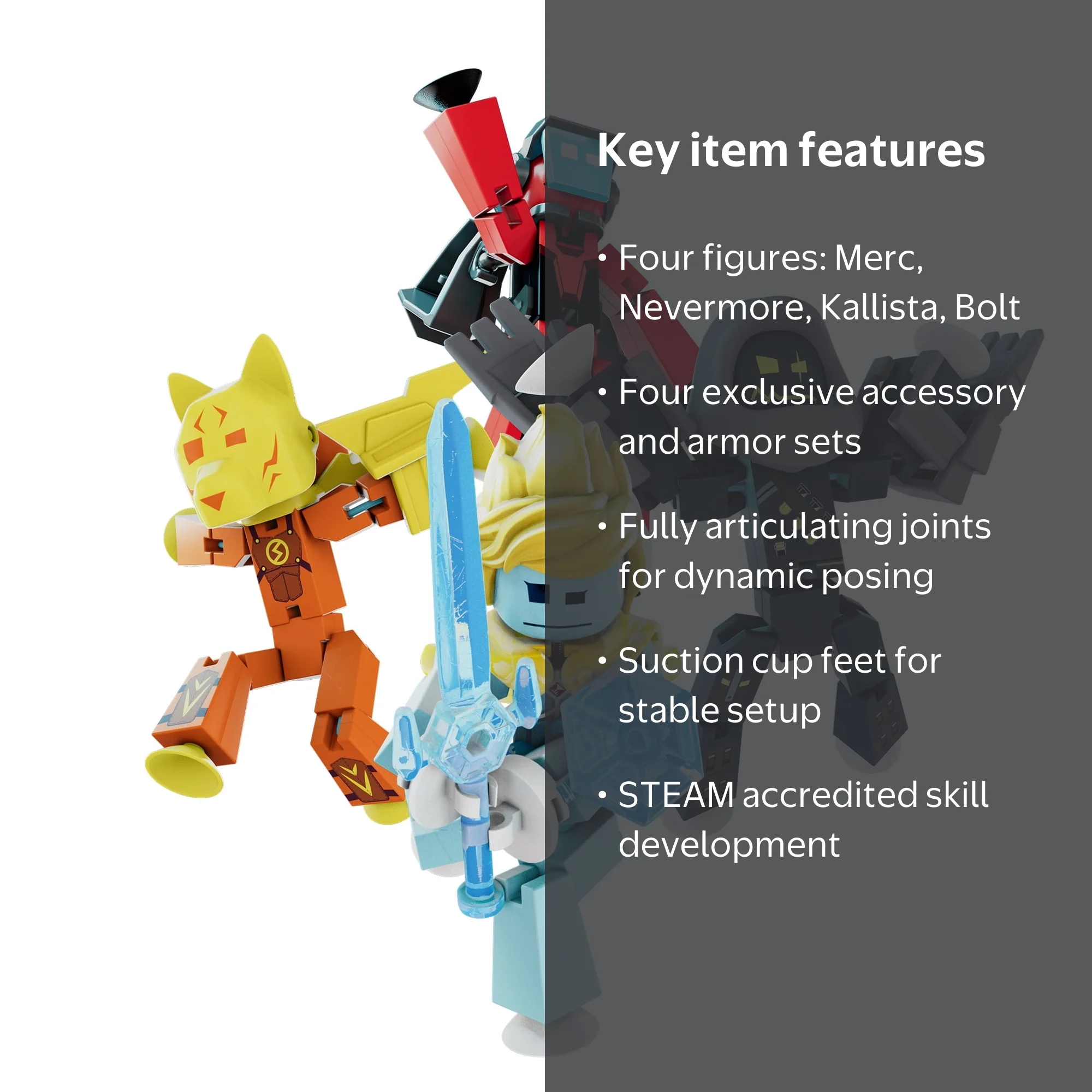 StikBot Legendz Series 2 - Merc, Doctor Nevermore, Kallista, Bolt