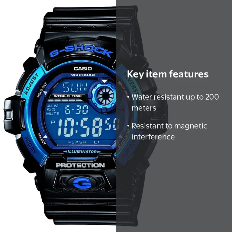 Casio G-Shock Men's Digital Quartz Watch, 200M Water & Shock