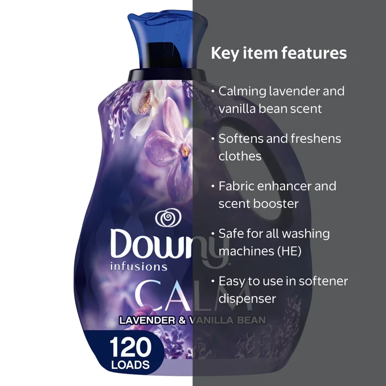 Downy Infusions Calm Liquid Fabric Softener, Lavender & Vanilla