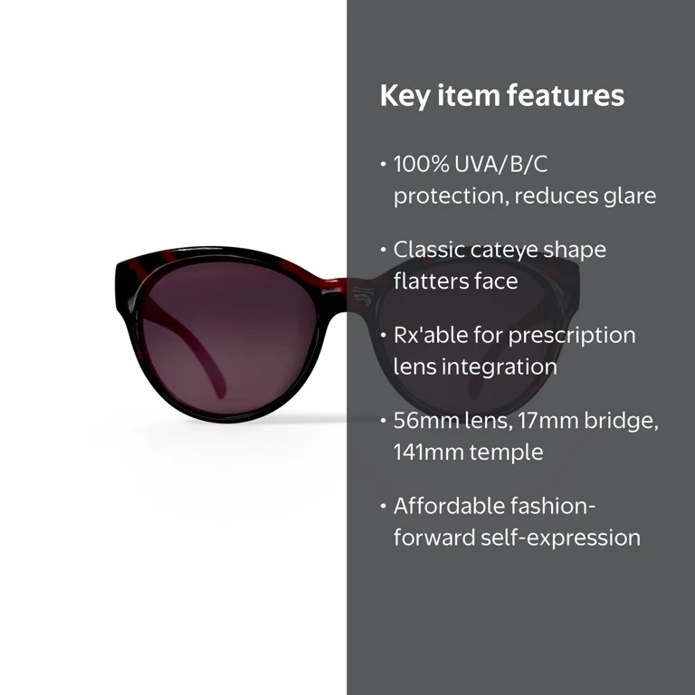 Christian Siriano Rx'able Womens Sunglasses, Millie, Tortoise