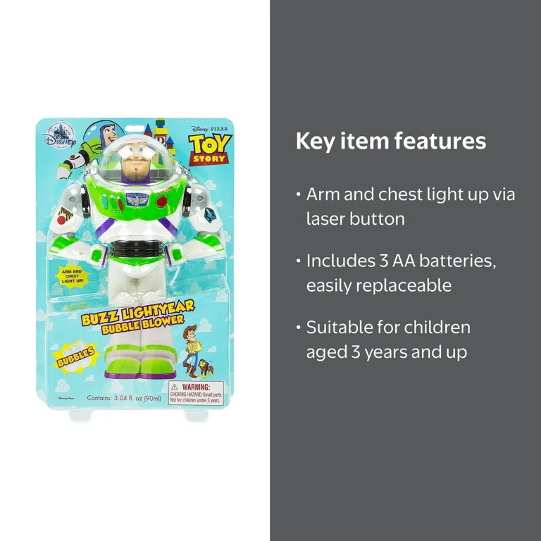 Disney Parks Buzz Lightyear Bubble Blower Toy New with Box