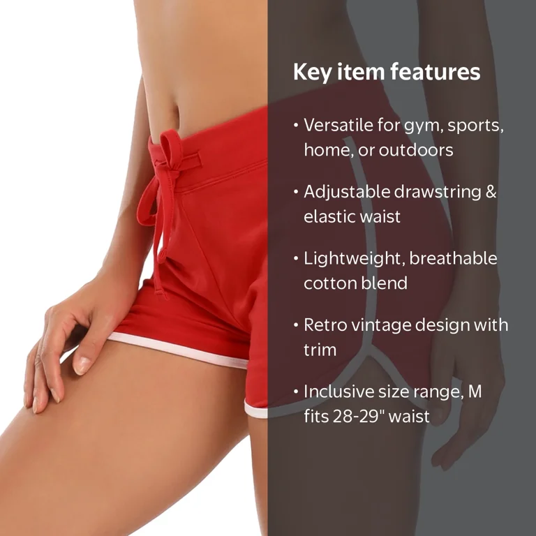 HDE Women Dolphin Shorts Running Workout Clothes Red Medium