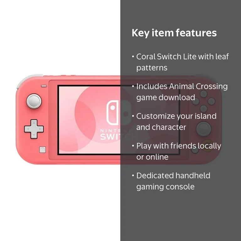Nintendo Switch Lite - Animal Crossing: New Horizons Handheld