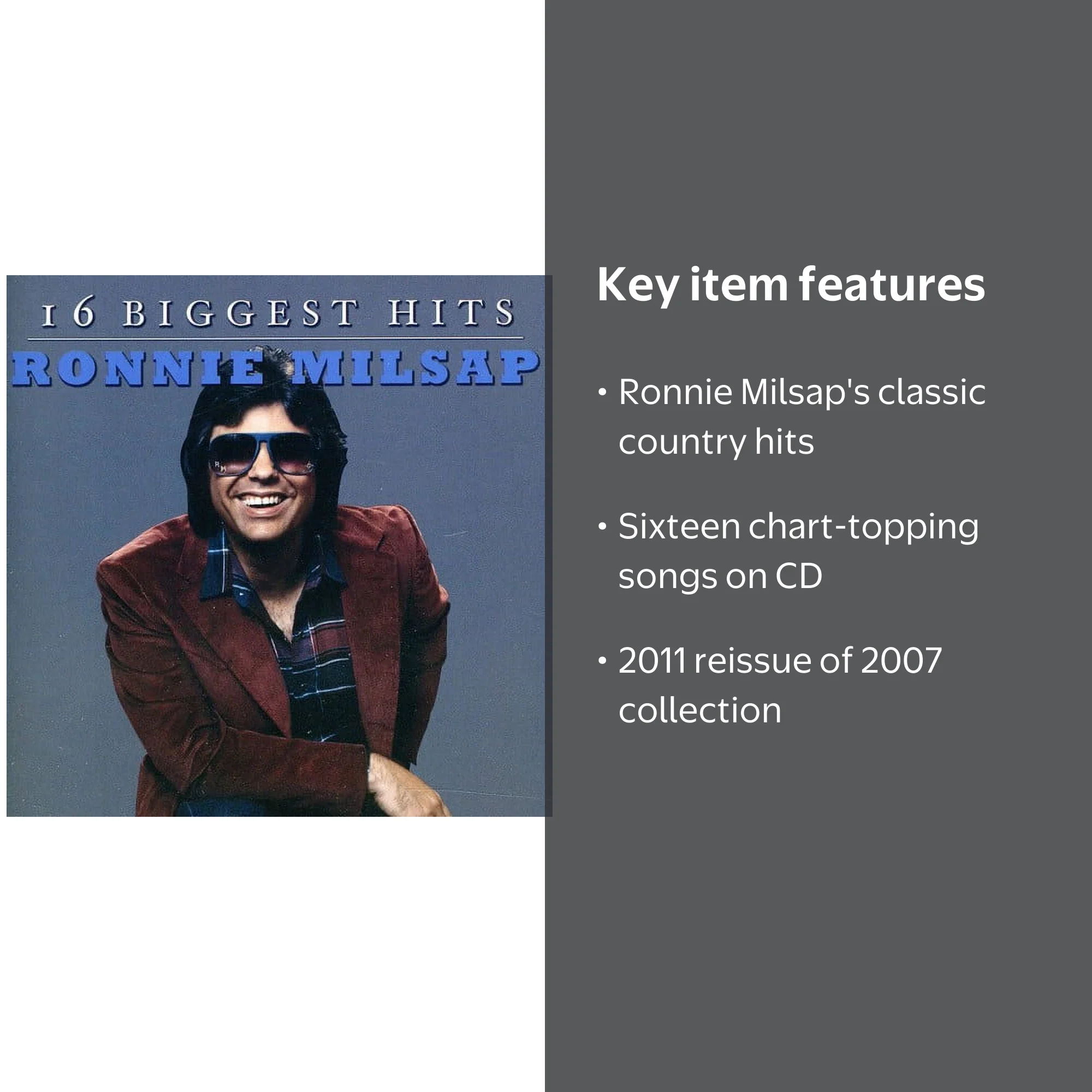Sony Music, Ronnie Milsap 16 Biggest Hits CD, Music & Performance