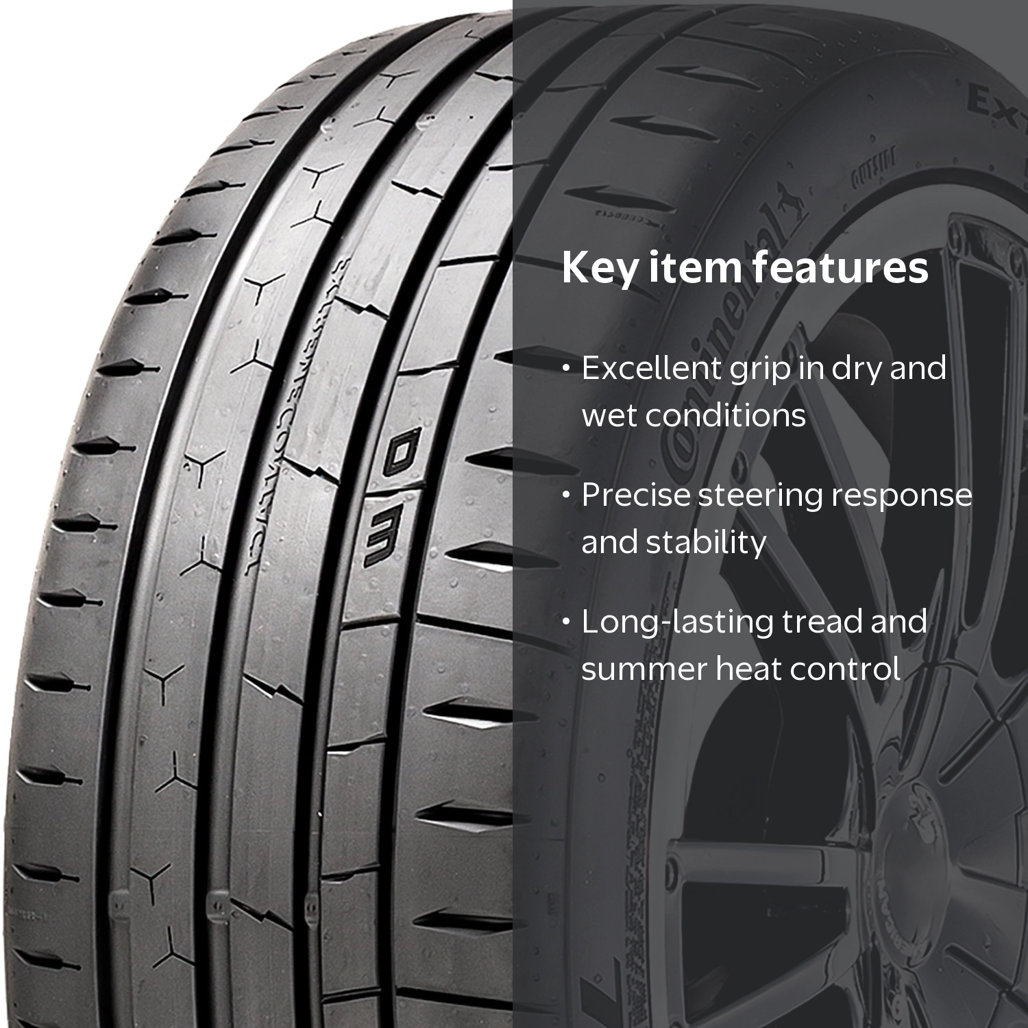 Continental ExtremeContact Sport 02 Tire, 235/35ZR19 91Y XL