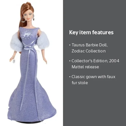 Barbie Taurus Doll The Zodiac Collection Pink Label 2004 Mattel