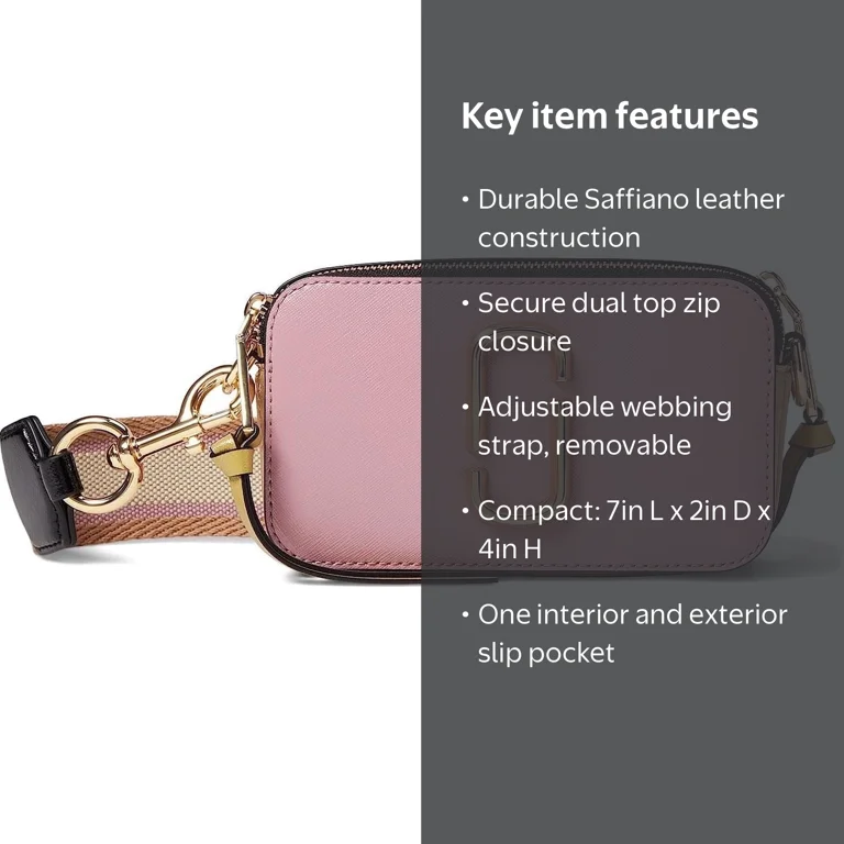 Marc Jacobs Snapshot Women's Color-Blocked Crossbody Bag, Lilas