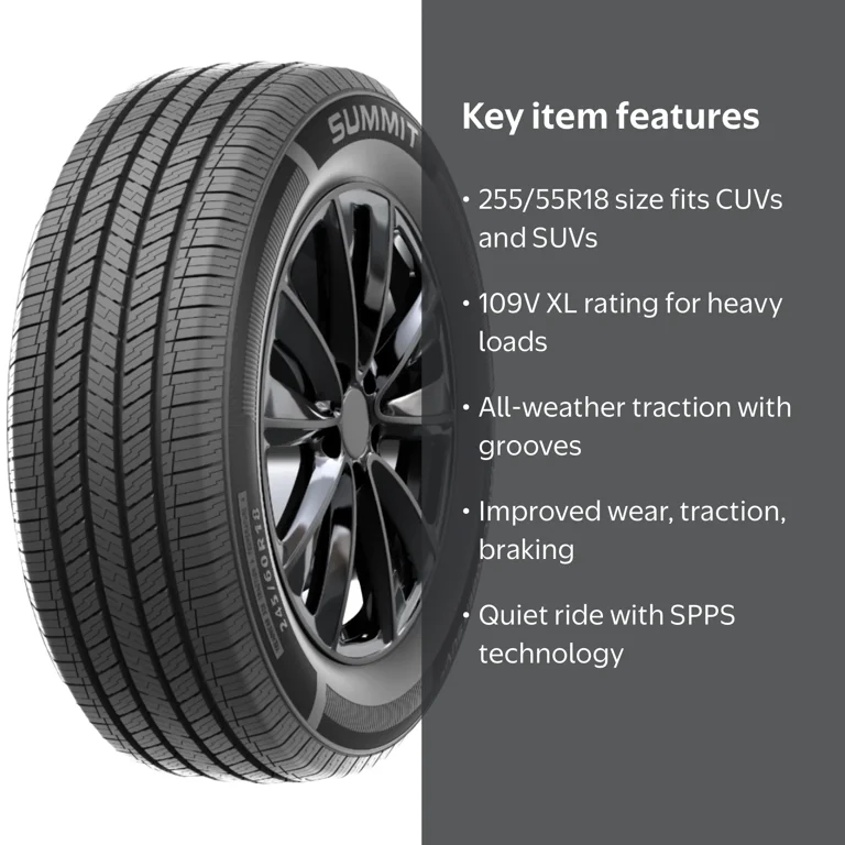 Summit, SUV Crossover Tire, 255/55R18 109V XL, All Season