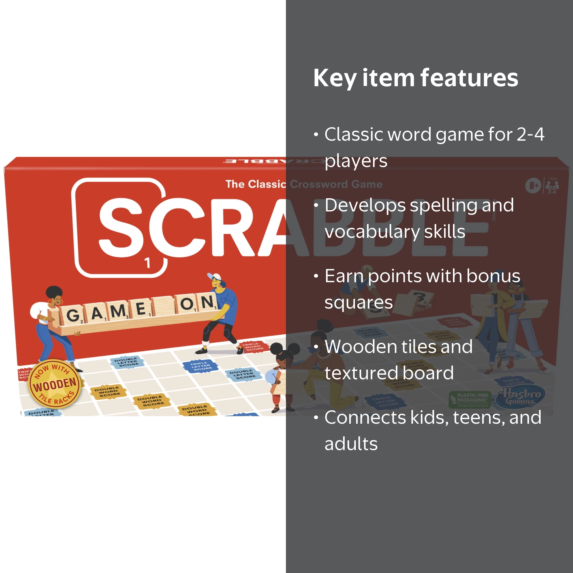 Scrabble, Board Game, Fun Family Game for 2-4 Players - Walmart.com