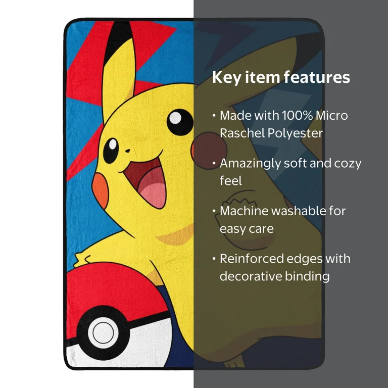 pokemon card blanket 46x60 Silk Touch Throw : Home & Kitchen This practical and stylish set is perfect for children Pokemon Silk Touch Throw Blanket
