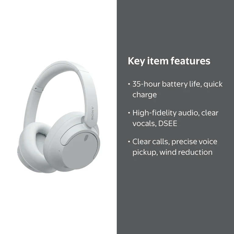 Sony WH-CH720NW Noise Canceling Wireless Bluetooth Headphones