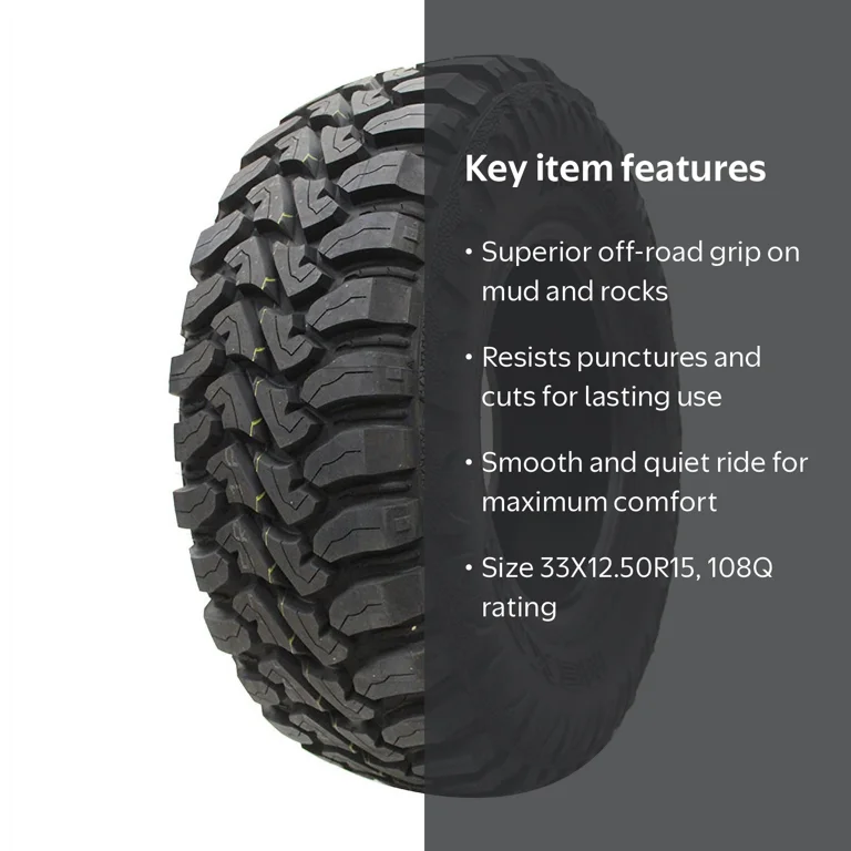 Nexen Roadian MTX Mud Terrain Tire 33X12.50R15 108Q - Walmart.com