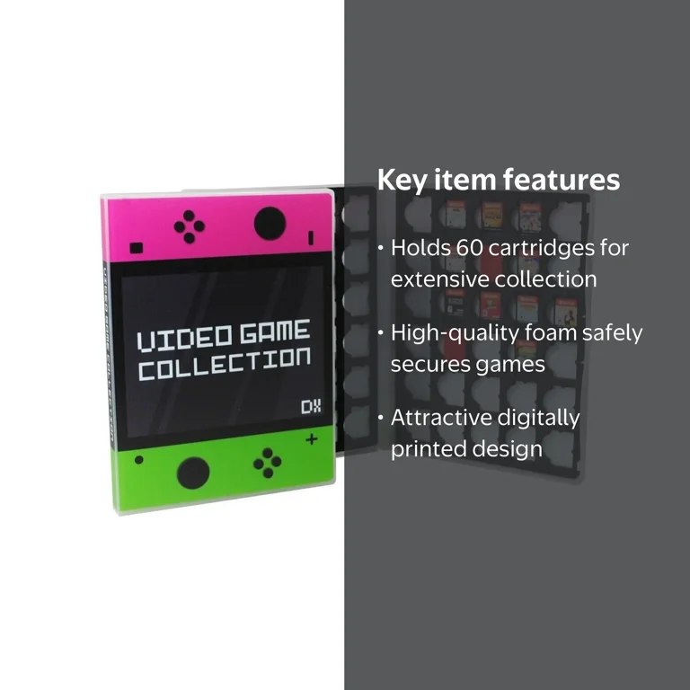 unikeep 60 game card binder Case for Nintendo Switch Cartridges - Holds Video Games Securely in Foam Games are protected by a fully enclosed Nintendo Switch Cartridge Case, Holds