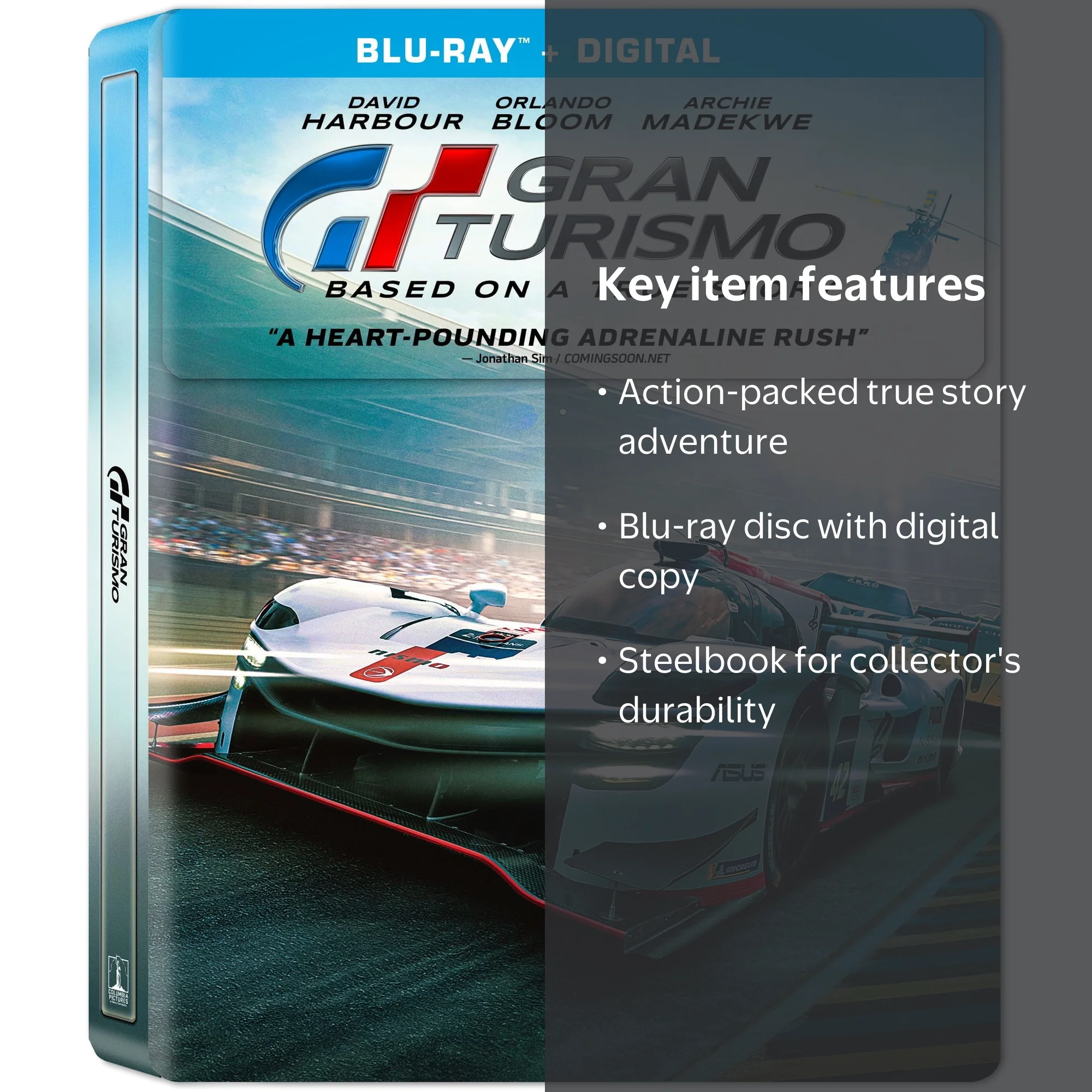 Gran Turismo (Steelbook) (Walmart Exclusive) (Blu-Ray + Digital