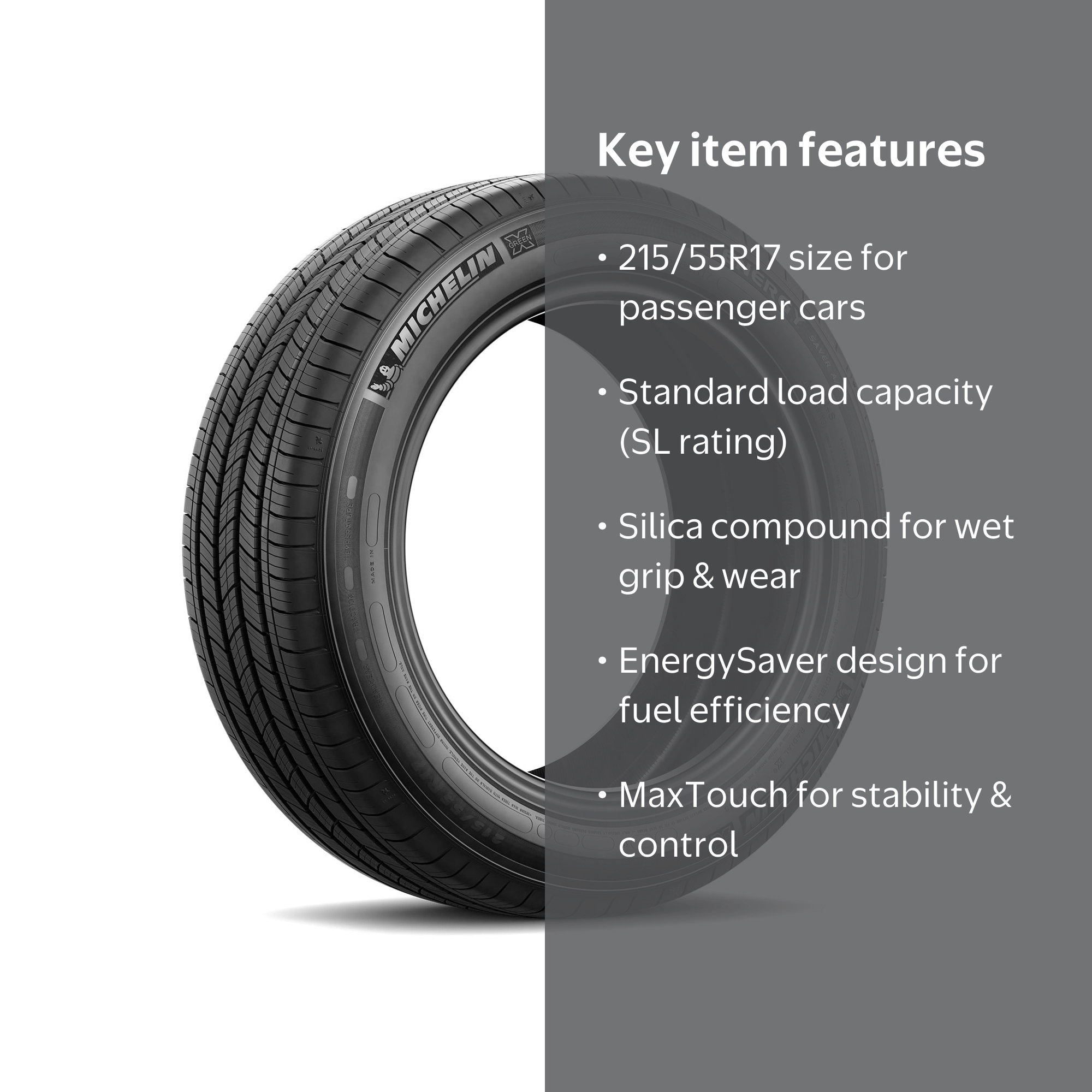 Free Shipping! Michelin Energy Saver A/S 215/55R17 94V Passenger